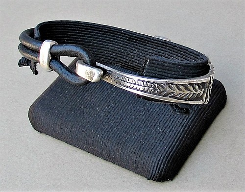 Silver Fork Bracelet, Spoon Bracelet, Leather Bracelet, Eco Friendly, customized to your wrist